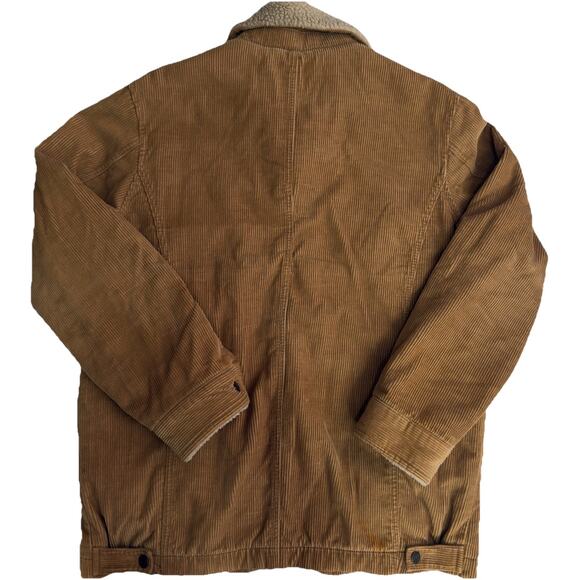 Vtg Gap Mens Brown Corduroy Sherpa Lined Quilted Trucker Jacket Small runs large - Picture 2 of 11